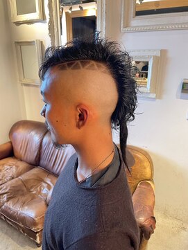 ブロック ジャポン(bloc japon) tribal design mullet デザインカット