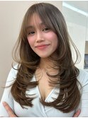 ハイライトレイヤーカットダブルカラーイルミナカラー縮毛矯正