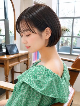 アイル(I'll) ナチュラルボブ前髪ありイメチェン20代30代40代50代ショートボブ