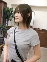 Idk オリーブベージュ/顔周りレイヤー/似合う長さでカット
