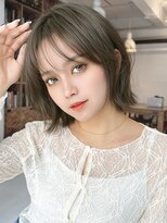 アグ ヘアー イコール 新小岩店(Agu hair equal)&nbsp;《Agu hair》小顔レイヤーボブ×フォレストグレージュ
