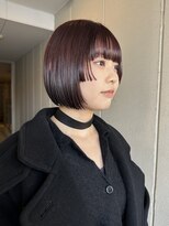 ギフト(GIFT)&nbsp;ぷつっとbob 顔まわりカット　イメチェンカット　暖色カラー