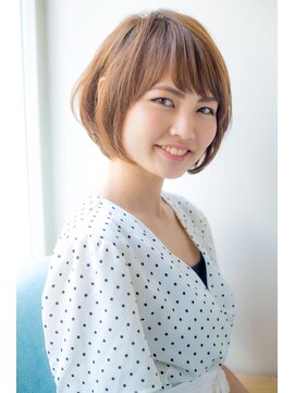 ロンド ブランシュ 錦糸町北口(Lond blanche) ココアベージュ小顔大人可愛いフェミニンボブ