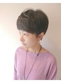 20代30代40代50代丸みショート無造作カールデザインカラー