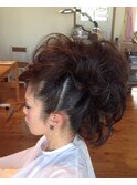 リーゼント風パーティーヘアー