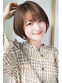 大人可愛い 小顔 ショートボブ