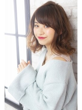 アジールヘア 北千住駅西口店(agir hair) 愛されゆるふわミディ/ナチュラルグレージュ北千住