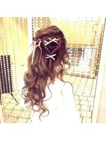 ヘアメイク ジェイエム&nbsp;ハーフアップ&ハート&リボン