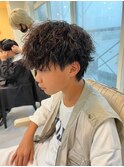 滋賀、南草津、メンズ美容室、波巻きツイストスパイラルパーマ