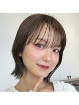 エニ 自由が丘(ENi)&nbsp;黒髪/グレーベージュ/レイヤーロング/前髪パーマ[自由が丘駅]