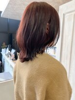 キャアリー(Caary)&nbsp;福山人気オレンジブラウンレイヤーミディイルミナカラー20代30代