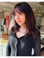 ノラ ヘアーサロン(NORA HAIR SALON) 【大久保】ブリーチなしワインレッドたっぷりレイヤーカット