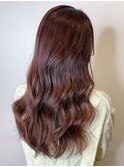 20代30代レッド髪質改善カラー韓国ヘア透明感ウェーブ