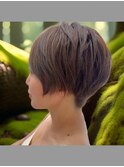 白髪染めOK◎ショートレイヤー前下がりマッシュ