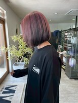 マイ ヘア デザイン 岡崎(MY hair design) ラベンダーピンク*ぷつっとボブ丸み立体感*20代