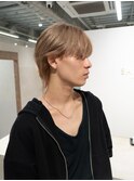 ミルクティーベージュ×ラウンドマッシュ