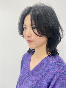 ベイ(BAE) 韓国風ミディアムウルフ/新潟駅南/レイヤーボブ