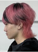 ピンクデザイン[新宿駅/ダークアッシュ/ニュアンスパーマ]