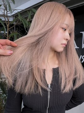 イエナ 渋谷(IENA) 大人ガーリーダークアッシュミディアムレイヤー裾カラー