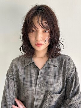 トリッカ 銀座(tricca) ミディアムレイヤー/レイヤーカット/顔周り/ニュアンスパーマ