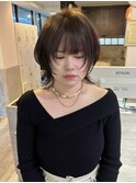 透け感オリーブのハッシュウルフ【芝本】