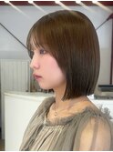 髪質改善ストレートショートボブ