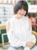 *bliss上尾*黒髪ナチュラルでツヤ透明感！小顔前下がりボブa