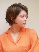 ショートボブ×ニュアンスカール