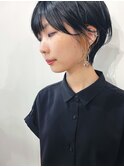 “イヤリングカラー　ショートボブ“