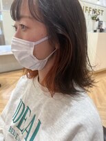 コワファースト  させぼ五番街店(COIFF1RST)&nbsp;インナーカラー ×オレンジ