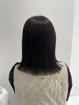 ハイブ 金沢(Hive) ミディアムボブ艶髪透明感黒髪レディースショート髪質改善