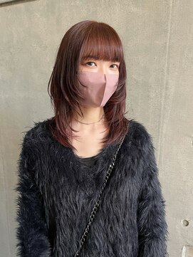 ヘアーデザイン アルエ(HAIR×design ARUE) 暖色カラーのウルフカット/レイヤーロング/20代/30代/40代
