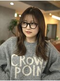 大人ニュアンスパーマロングレイヤーパーマウェーブパーマ