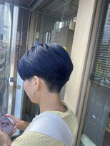 ブロッサム 東中野店&nbsp;インナーカラー艶髪ネイビーグレーアッシュブラック大人美人