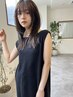 カット＋フルカラー＋髪質改善２Stepトリートメント￥9370［ショート/顔周り］