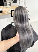 バレイヤージュシルバー