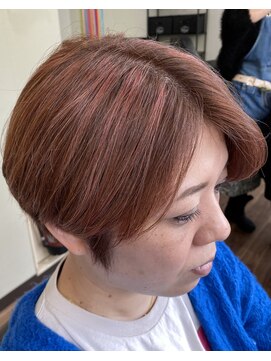 ニコ 相模大野店(nico.) ピンクハイライト/マッシュショート