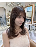 ロンドアベニール 北千住(Lond avenir)&nbsp;ミニウルフレイヤーカット顔周り前髪韓国ミディアムロング北千住