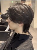 ニュアンスパーマダウンパーマ黒髪韓国マッシュフェザーパーマ