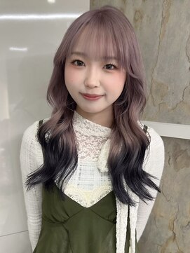 ソル バロール 表参道(SOL .valor) ワンブリーチ1回ダブルカラーオリーブベージュミルクティー韓国