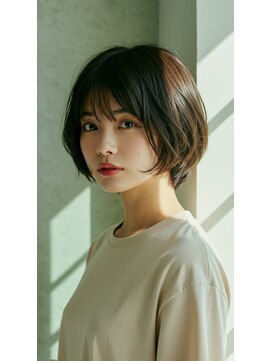 コトナ 越谷店 顔型カバー叶うミディアムボブカット×艶カラー
