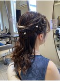 ハーフアップアレンジ