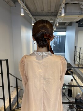 ヌープヘアーアイス(NUUP.hair ici) 秋冬のお呼ばれヘア◎艶髪シニヨン×編み込みアレンジ