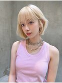 【kate 大宮】ホワイトブロンド×くびれボブ
