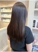 福山人気チョコレートブラウン髪質改善ストレート美髪縮毛矯正