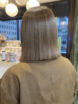 ロンドアジュール 横浜(Lond azur)&nbsp;オリーブグレー/ボブ/顔周り/小顔/レイヤー/髪質改善/縮毛矯正
