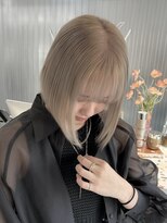 オニキス 原宿(ONYX)&nbsp;a71ブリーチカラーケアブリーチボブカットミルクティーカラー