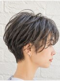 ハンサムショート×ネイビーグレージュ