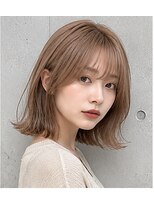 ヘアアンドメイク アース 入間店(HAIR&MAKE EARTH) ラテベージュくびれボブ
