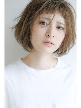ヘアーアンドメイク シーク 八王子(HAIR&MAKE SeeK) ほつれセミウェットボブ×エメラルド